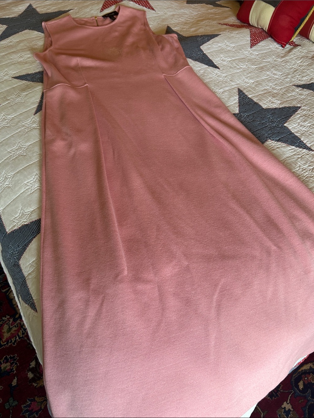 St. John Rose Pink Sleeveless Maxi Dress